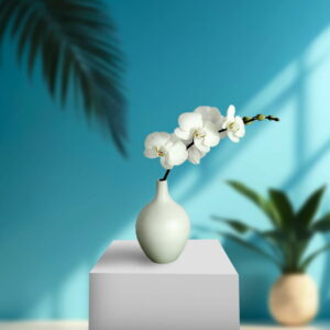 Petals of Orchid With Vase