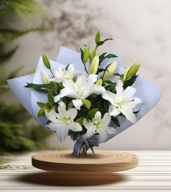 Beautiful White Lilies