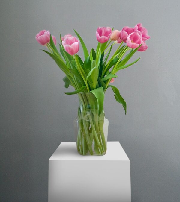 Pink Tulips Vase