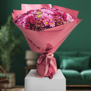 More Red and Pink Chrysanthemum Bouquet