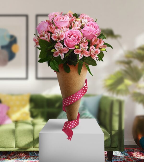 Delighting Pink Alstroemerias Bouquet