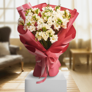 Sun-Kissed Blush Freesias Bouquet