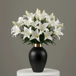 Fresh White Lilies