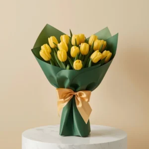 Joyful Yellow Tulips Bouquet
