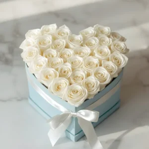 My White Heart Roses Box