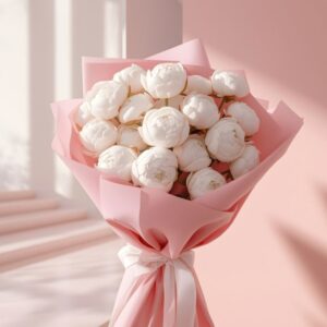Pearl White Peonies