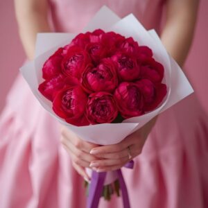 Petal Red Peonies