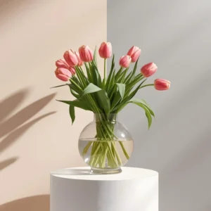 Pink Tulips Vase