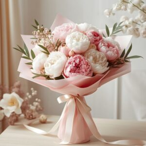 Soft Blushing Peonies
