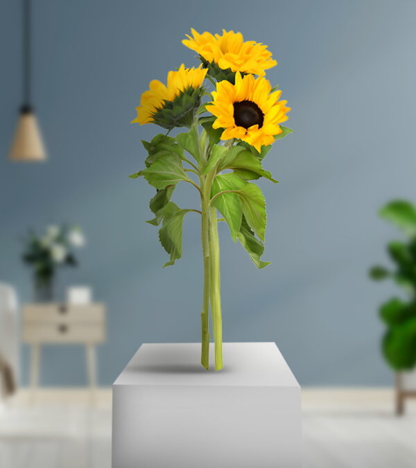 Yellow Petal Sunflower Bunch