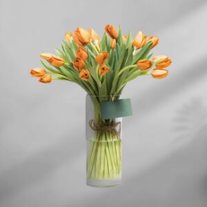 Mix of Shades Tulip Aqua Vase