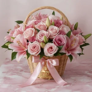 Eternal Elegance (Pink Rose & Lily)