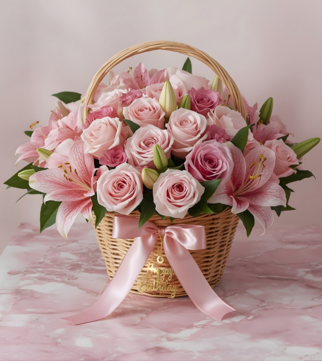 Eternal Elegance (Pink Rose & Lily)