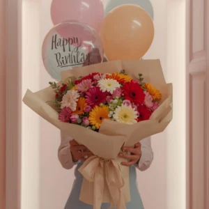 Happy Birthday Balloons & Blooms