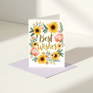 Best Wishes Floral Card