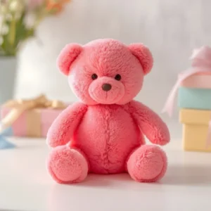 Cheerful pink teddy bear gift for birthdays and Valentine’s Day in Dubai