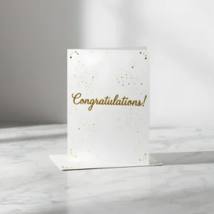 Congratulations Gold Foil Card
