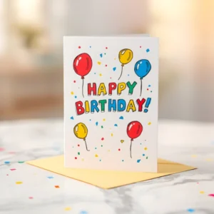 Happy Birthday Balloons Card