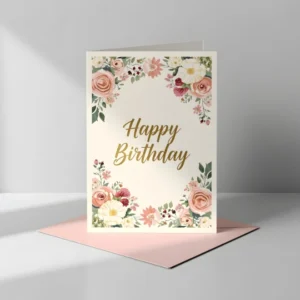 Happy Birthday Floral Card