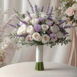 Lavender & White Bridal Bouquet