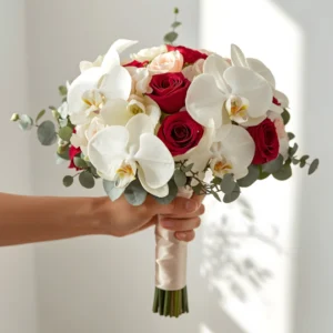 Luxury Orchid & Rose Bridal Bouquet