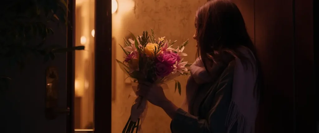 Midnight Birthday Surprise with Flowers