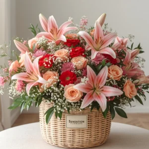 Mix Flowers Basket