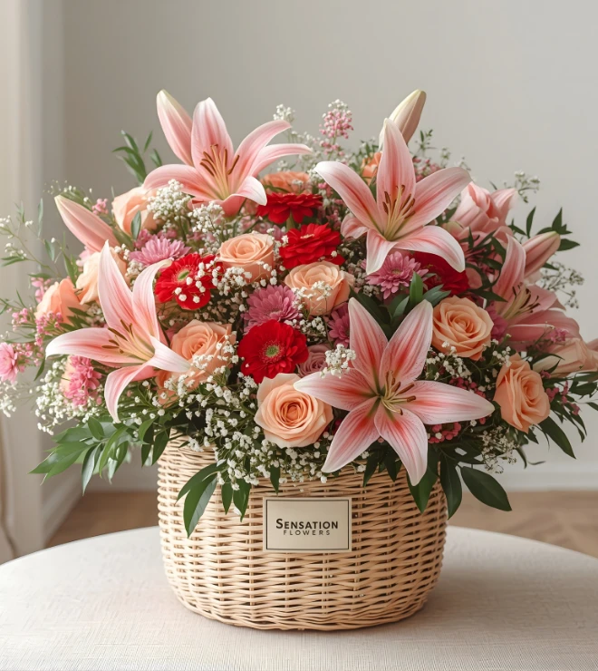 Mix Flowers Basket