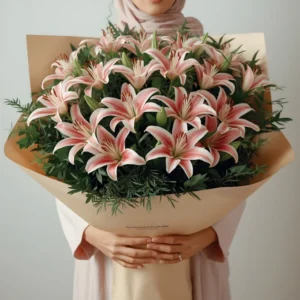 Regal Pink Lily Bouquet